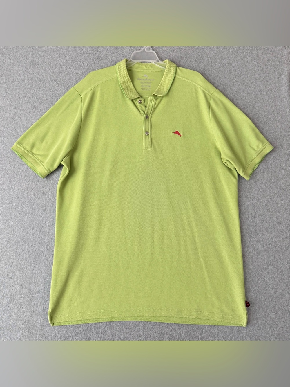 Tommy Bahama Island Zone Polo Shirt Mens 3XL Green Yellow Short Slv Supima READ